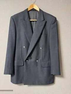 【希少/美品】バーバリーロンドン 銀ボタン ダブルブレザー タスマニアウール使用