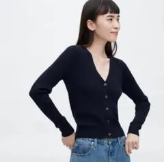 ユニクロ＊完売品＊新品未使用エクストラファインメリノリブショートカーディガン長袖