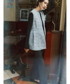 《新品タグ付き》ミラオーウェン ツイードベストニットプルオーバーパンツ3点SET