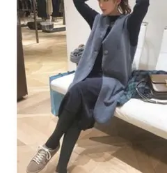 MACHATT リバーシブル エコムートン ベスト ロングジレ ボア
