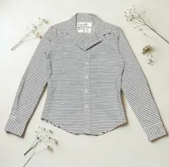 フランクアンドアイリーン × ロンハーマン　スキッパーシャツ　ボーダー　XXS
