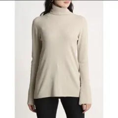 【値下げ】Mila Owen カフスディテールタートルネックリブニット