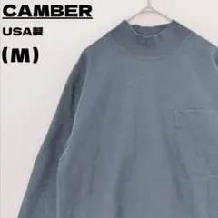 【USA製】CAMBER ロングスリーブ Tシャツ 黒　 モックネックのサムネイル