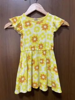 moujonjon フラワープリント ワンピース 100cm