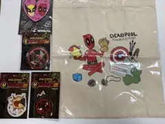 デッドプール 一番くじ トートバッグ・缶バッチ・ラバーチャーム・ステッカー×2