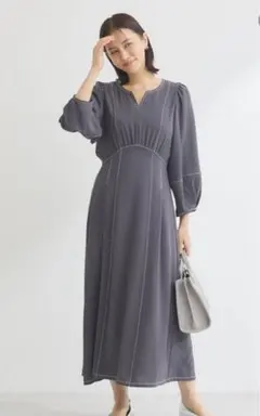 Green Parks ELENCARE DUEボリュームスリーブワンピース