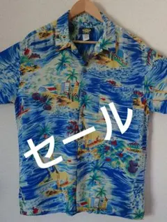 美品 オアグローリー 零戦 レーヨンアロハシャツ ゼロ戦 富士山 和柄