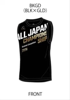 DESCENTE 2026 ノースリーブシャツ ブラック×ゴールド　Lサイズのサムネイル