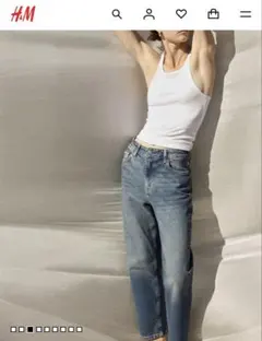 H&M エイチアンドエム　デニム　ワイド　新品　今季　早い者勝ち　パンツ