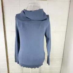 ROPEPICNIC オフショルダーリブ編みセーターライトブルーサイズ38