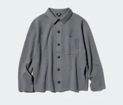 UNIQLO ミラノリブシャツカーディガン Sサイズ　07 GRAY