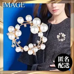 ブローチ パール フォーマル サークル 卒業式 入学式 卒園式 2個セット