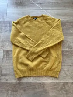 UNIQLO ユニクロ　マスタード色 ラムクルーネックセーター