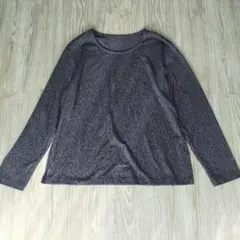 シャルレ　レオパード柄長袖Tシャツ　カットソー　クルーネック　EE566　日本製