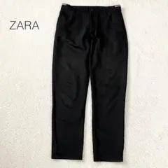 【ザラ】ストレッチパンツ スリム 綿混 ポケットあり シンプル カジュアル 黒