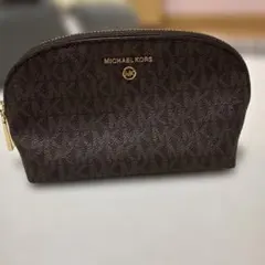MICHAEL KORS シグネチャー ポーチ ブラウンのサムネイル