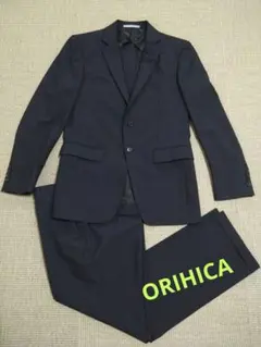 【美品】ORIHICA ネイビー ビジネススーツ 上下セット 170cm