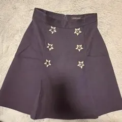 JILLSTUART ミニスカート ビジュー装飾 ブラック