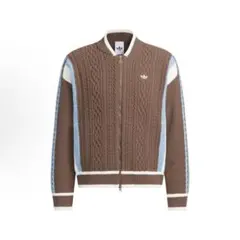 日本未発売2XL Adidas 3ストライプ 長袖ニットトップ KS5963