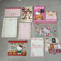 ま*可様 ハローキティ 便箋 封筒 シール フラットポーチ など まとめ