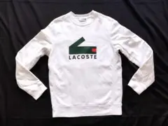 Lacoste ラコステ　ミニマルワニ　ロゴスウェットシャツ　３　白のサムネイル
