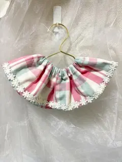 動物用 チェック柄スタイ(ピンク)