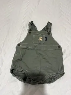 POLO カーキ　ベビーオーバーオール