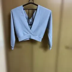 ライトブルー Vネック カーディガン