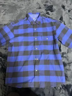 THE NORTH FACE XL ネルシャツ 青と黒のチェック