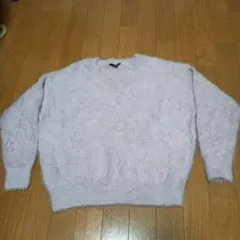 INGNI Vネックニット ラメ入り М 薄紫 モヘア