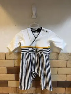 ベビー袴（70 ロンパース　着物　男の子）、新品未使用の靴下同封