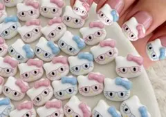 ネイルパーツ　ハローキティ　めがね　ランダム10個