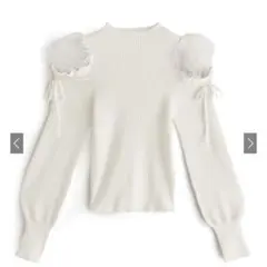 チュールショルダーリボンニットトップス[k9256d] GRL