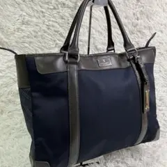 良品✨ブラックレーベルクレストブリッジ　ブリーフケース　ネイビー　A4