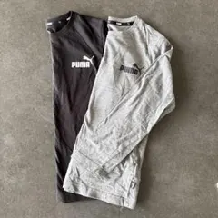 140 PUMA 長袖カットソー ブラック グレー