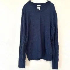 GAP ギャップ　セーター シンプル　無地　ネイビー　Ｖネック　【S】