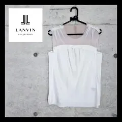 極美品】 LANVIN ランバンコレクション カットソー フラワー 白 M