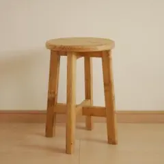 最終値下げクリーンなブナの丸スツール古道具 古家具 アンティーク カフェ