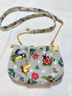 フェイラー ハイジドット ポーチ シルバーグレー ストラップ付き