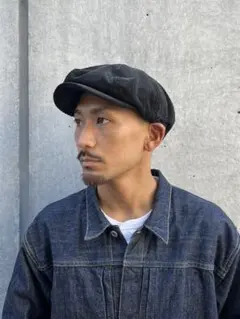 SD Corduroy News Boy Cap Black Lsize