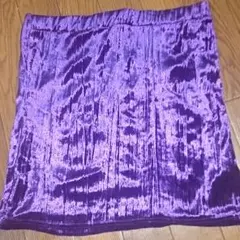 ベロアチューブトップ★紫★サイズＬ★ゴム★送料込み★