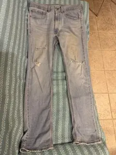 Levis 505 W34 L32ダメージデニムのサムネイル
