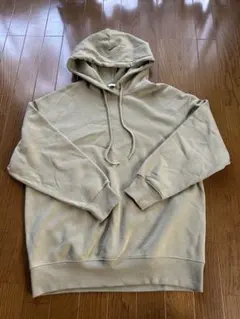 カーキ フード付き スウェット パーカー