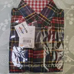 ミキハウス　リバーシブル チェックシャツ　長袖 110