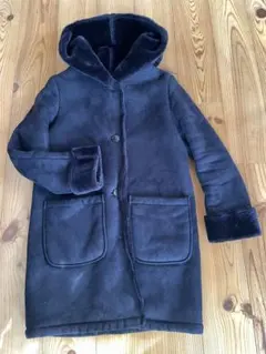 BEAUTY&YOUTH フード付きフェイクムートンコート Sサイズ