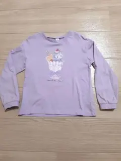 エニィキッズ　アニマルモチーフ長袖Tシャツ　サイズ120位　猫パフェ