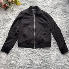 レースデザインブルゾン　ジャケット　【Ｍ】　ブラック　エイチケーワークスロンドン