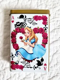 東京ディズニーランド　アリス柄　紅茶の空き缶のサムネイル