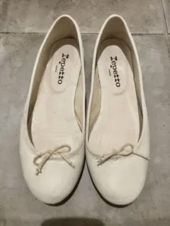 Repetto バレエシューズ　フラットシューズ　白　38.5 レペット
