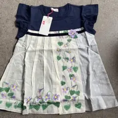 KP ニットプランナー 花柄刺繍 Tシャツ 120cm 新品　スミレのサムネイル